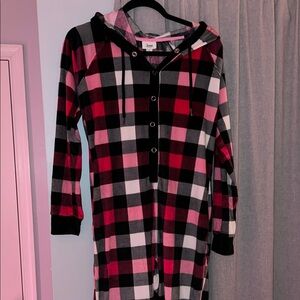 Jenni Red and Black Plaid Women's Pajama Onesie